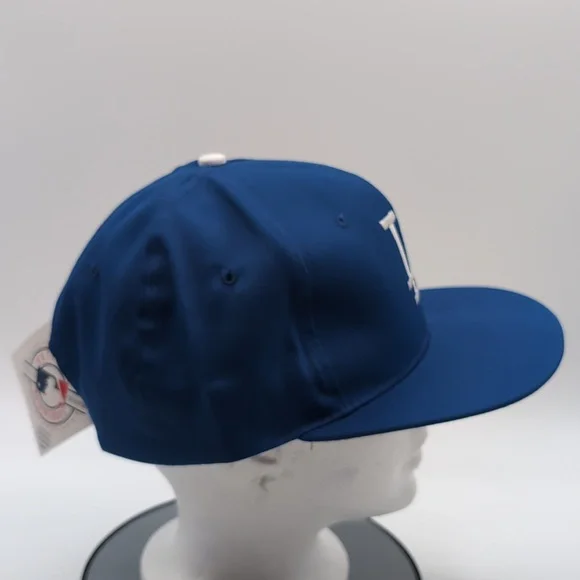 MLB| NWT Vintage Blue Los Angeles Dodgers Sports Cap Snap Back Grey Brim - Picture 3 of 12
